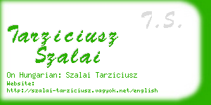 tarziciusz szalai business card